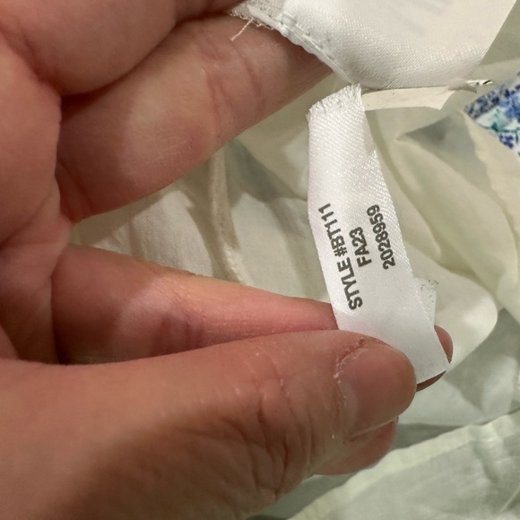 J.Crew Blue Floral Tiered Smocked Midi Dress Tie-Back Cutout Women’s Size 6 - Picture 7 of 8